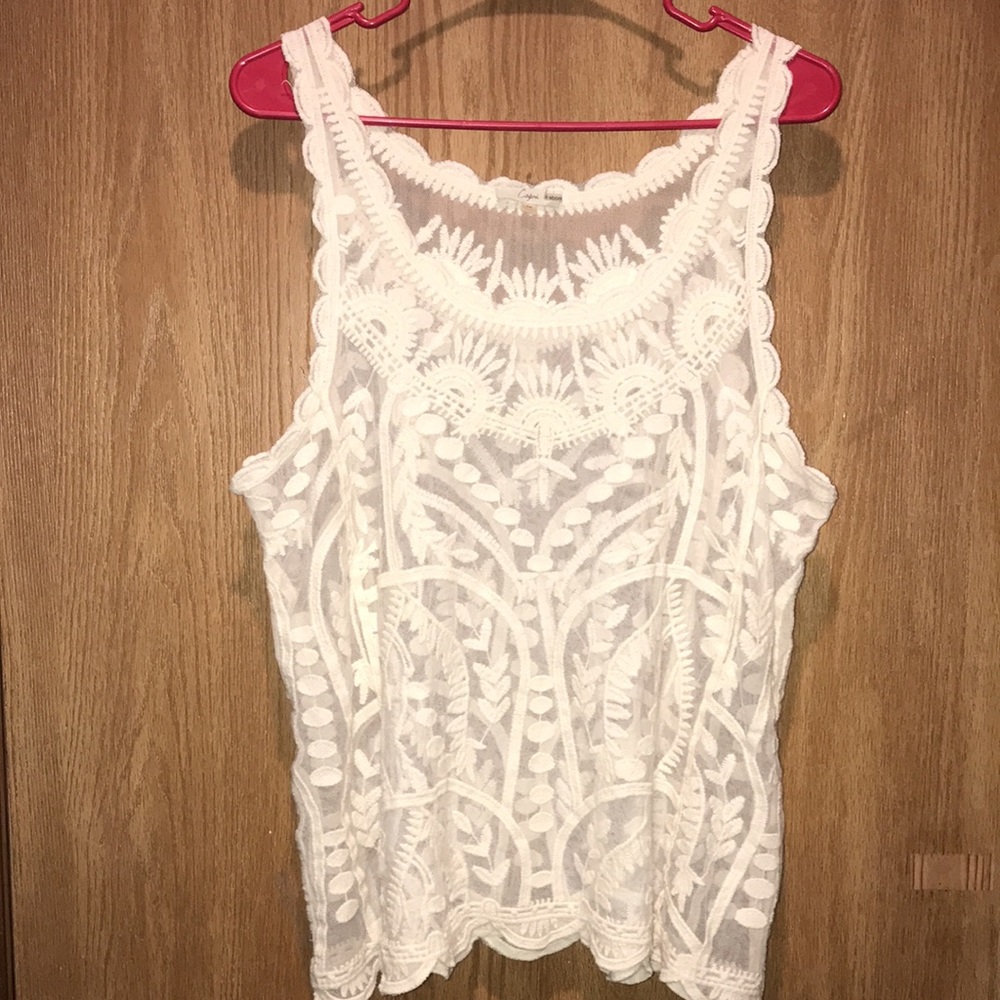 Capri M Sheer W/Appliqués Macrame Look Perfect